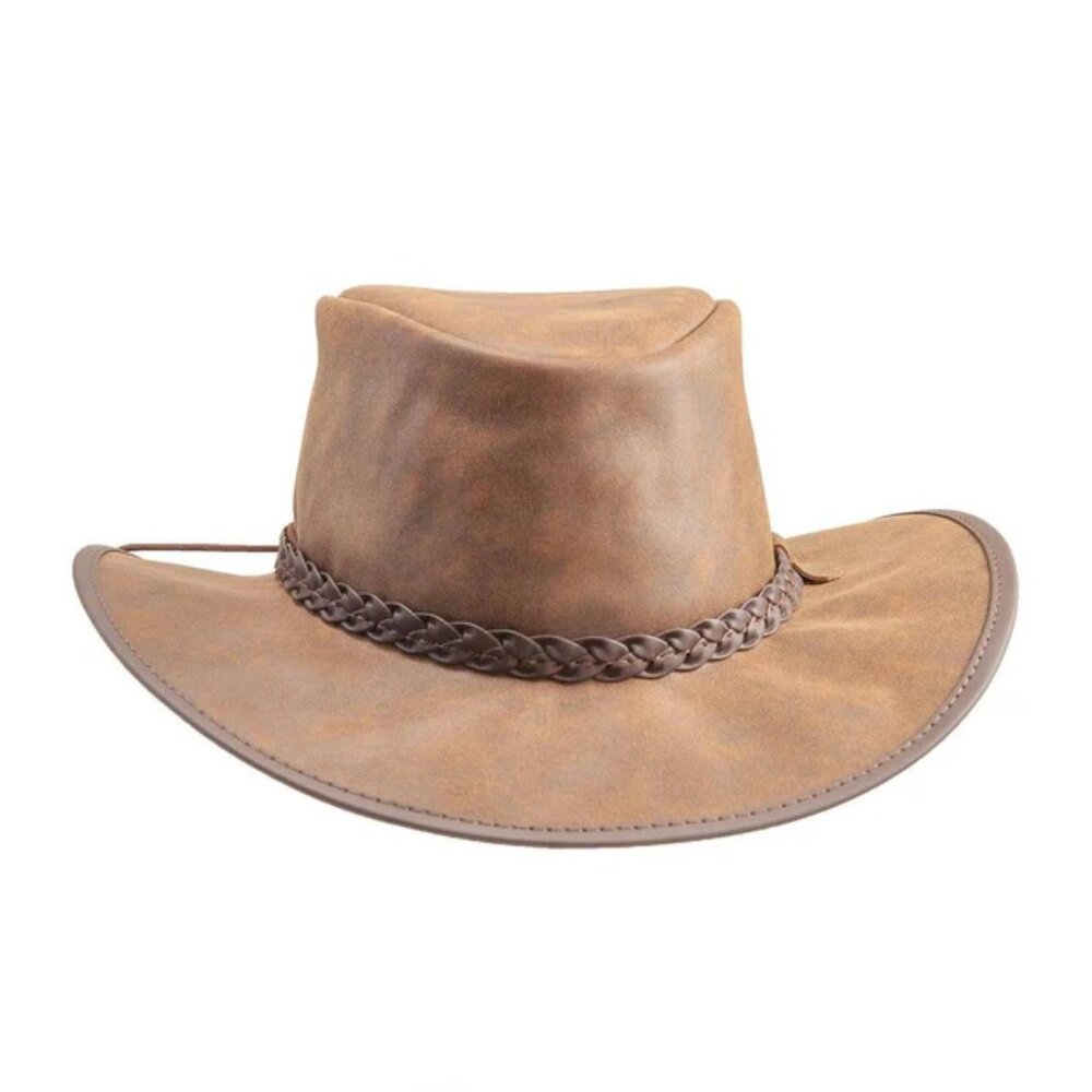 Australian Outback Leather Crusher Hat - Picture 9 of 16